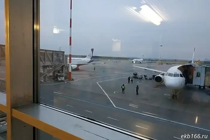Planes were unable to land at Koltsovo because of fog.