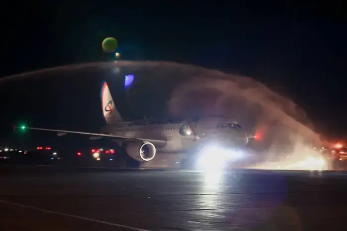 The formal welcome of the plane from Gelendzhik frightened passengers at Koltsovo.
