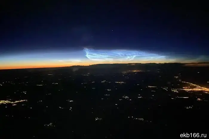 The pilot of Ural Airlines captured a unique phenomenon in the sky.
