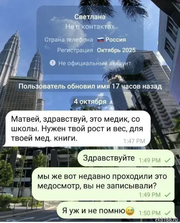 Yekaterinburg schoolchildren were targeted by scammers using a new scheme.