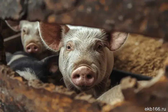В Ревде, где свиньи на протяжении многих лет бродили по улицам, были обнаружены отрубленные головы свиней.
