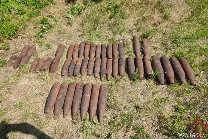 Dozens of artillery shells were found at a construction site in Akademichesky.
