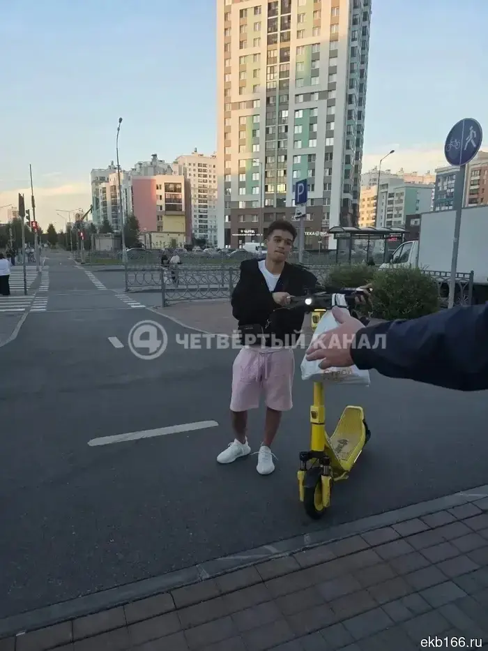 In Yekaterinburg, a scooter rider knocked down a three-year-old child and then ran over them.