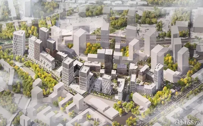 "Quiet Center." In Yekaterinburg they are pouring the foundation for yet another new neighborhood.