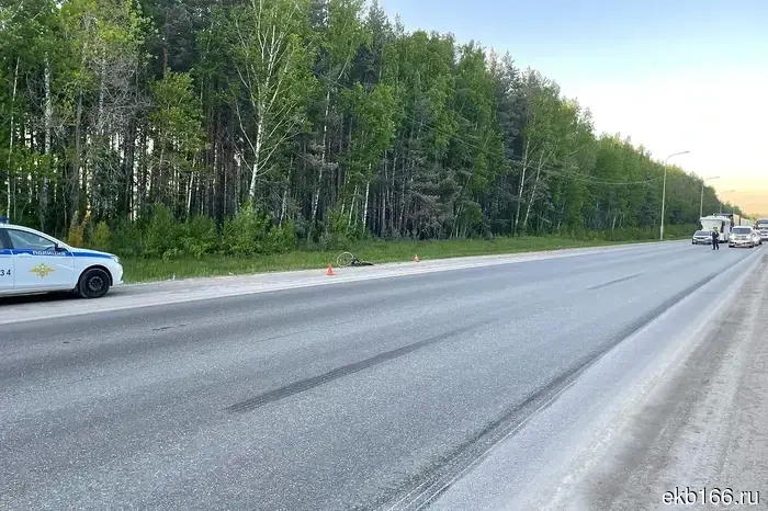 A drunk unlicensed driver fatally hit a cyclist on the federal highway near Pervouralsk.