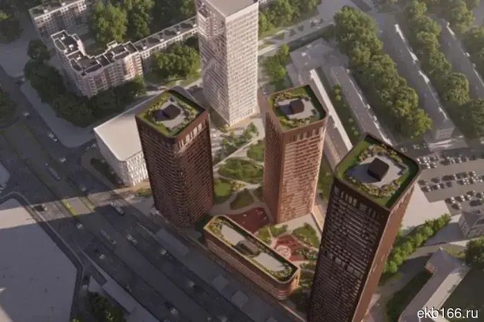 In the center of Yekaterinburg, they are starting to build a 100-meter tall building.