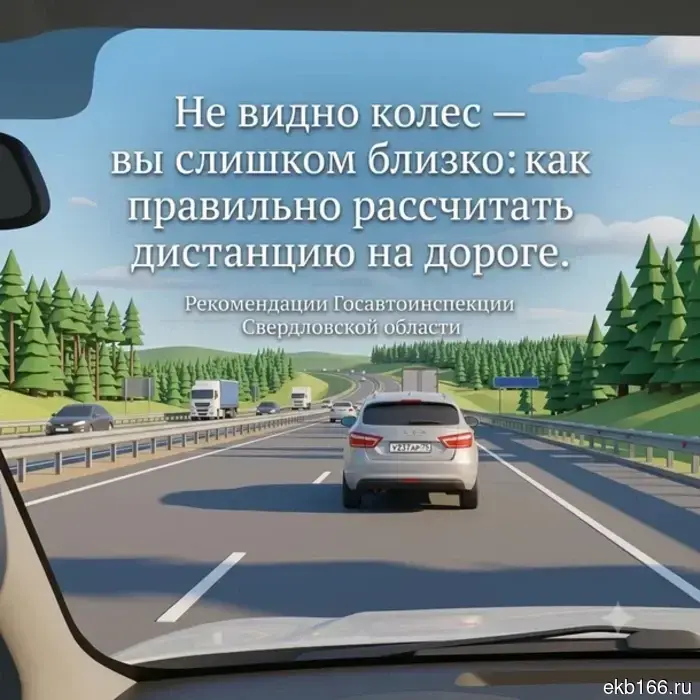 «Вы находитесь слишком близко». Как правильно определить расстояние на дороге, объяснили в Госавтоинспекции.