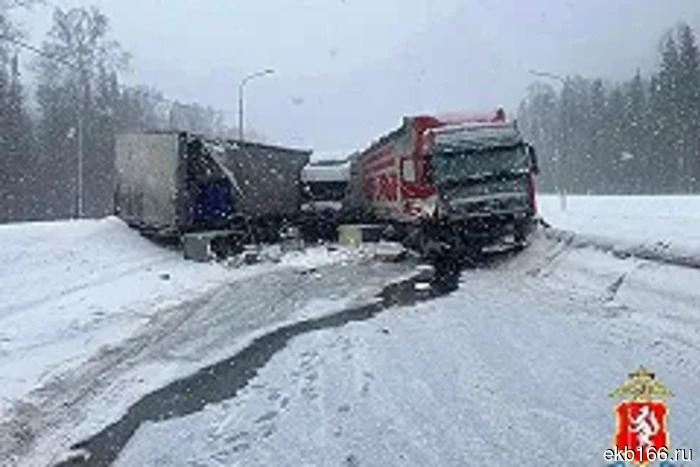 Водитель грузовика маркетплейса скончался в результате аварии с дорожной техникой под Екатеринбургом (ФОТО)
