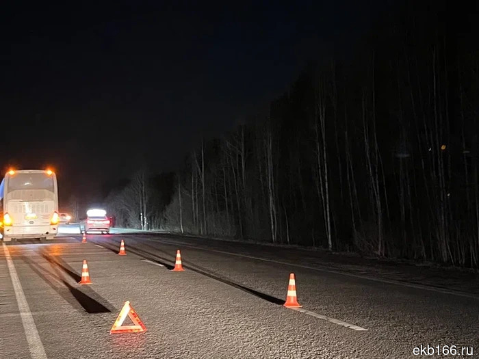 Заказной автобус насмерть сбил пешехода в районе Верхней Пышмы (ФОТО)