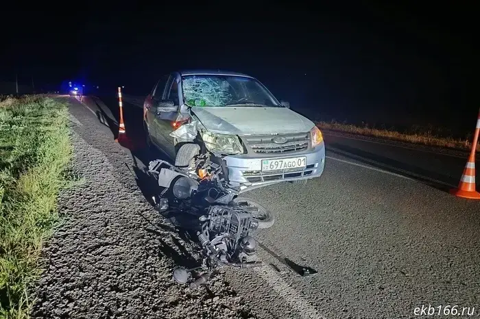 A woman and a child who were riding a scooter were killed in a village near Tyumen.