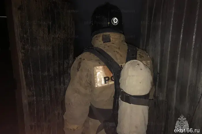 During a fire at a gun shop in Yekaterinburg, the body of a deceased person was found.