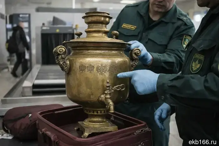 The departing passenger from Koltsovo was not allowed to take a unique samovar to Baku (PHOTO)