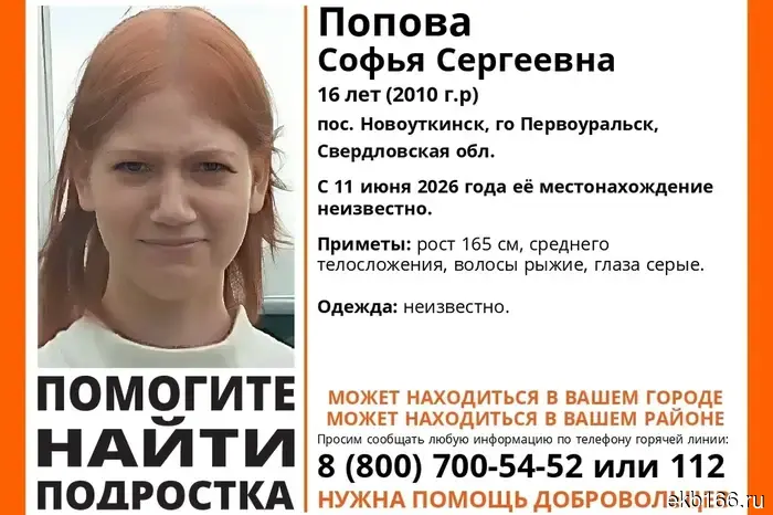 В Свердловской области исчезла 16-летняя ученица. Она оставила записки для своей матери и подруг.