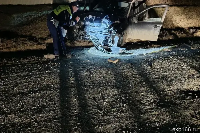 In the Sverdlovsk region, a driver crashed into a power line support and died on the spot.