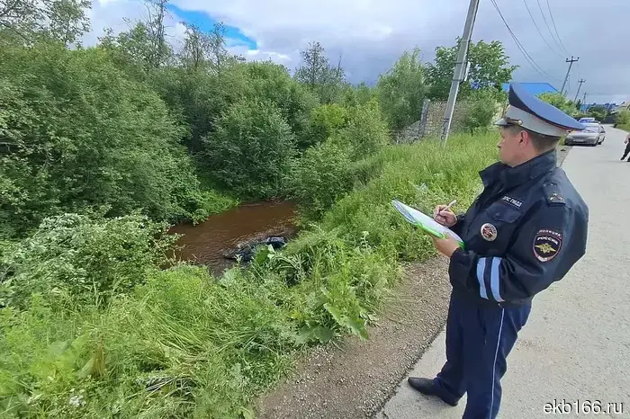Near Sysert, a driver died after falling into a body of water in his car.