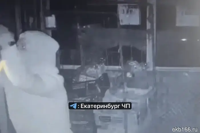 Two guys carried a cabinet with cigarettes out of the store in Botanika.