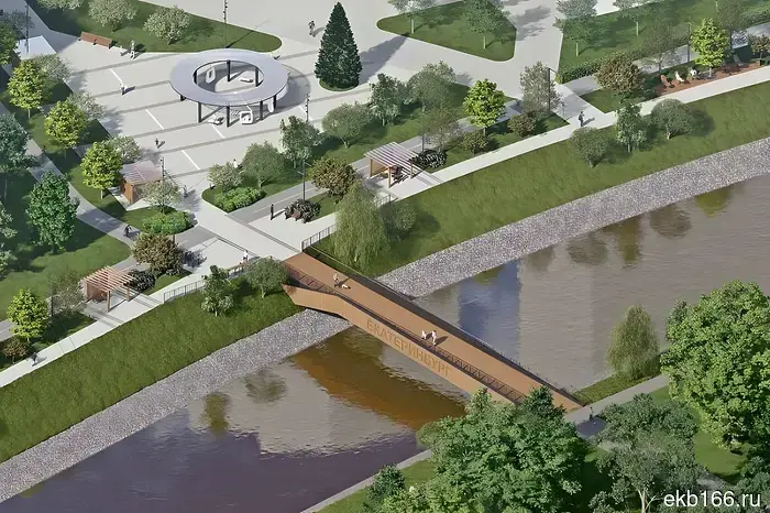 В Екатеринбурге планируется улучшение еще одного участка набережной реки Исеть и строительство моста.