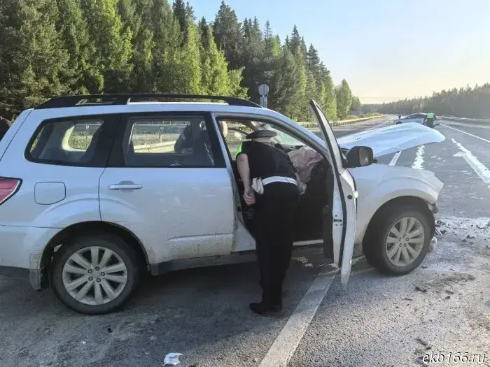 The driver and his two female passengers died in a crash on Serovskoye Trakt.