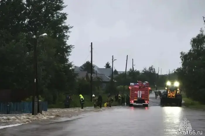 The rain flood has arrived in the Sverdlovsk region.